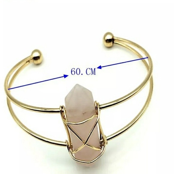🌟5🌟 RATED! Elegant Rose Quartz Bangle - Picture 4 of 8